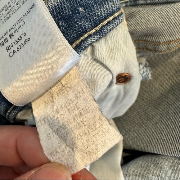 Mother The Stunner Ankle Step Fray Blue Distressed Jeans | Size 32 - Picture 5 of 5